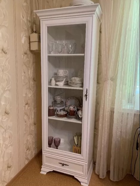 Шкаф-витрина Dominika Кентуки REG1W1S 210х69.5х44см купить,NaN