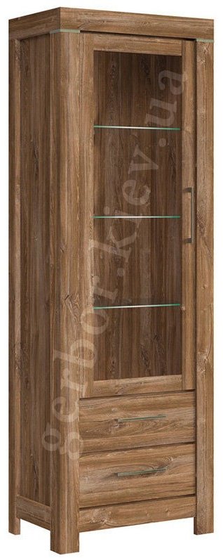 Шкаф-витрина Гербор Герман REG1W2S/20/7 68x42x201см коричневый купить,NaN