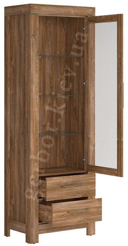 Шкаф-витрина Гербор Герман REG1W2S/20/7 68x42x201см коричневый купить,NaN