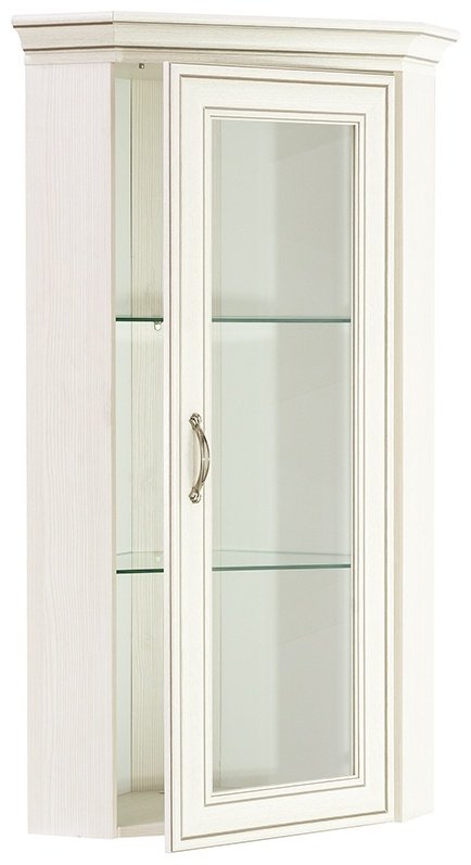 Шкаф с витриной ANREX Тиффани 1VU 51.8x51.8x122см бежевый купить,NaN