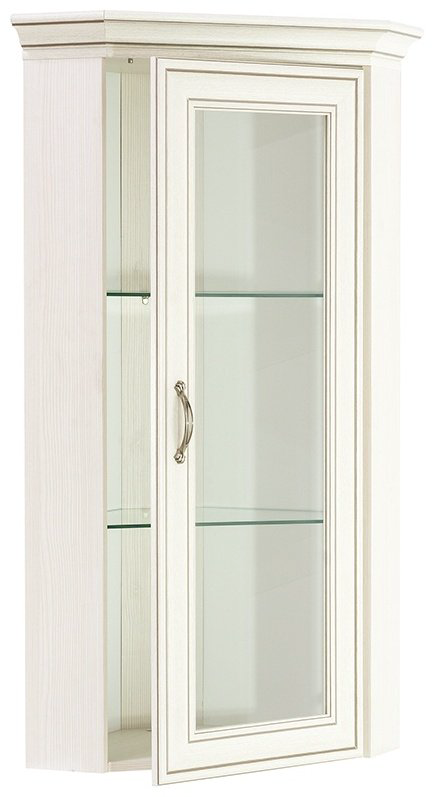 Шкаф с витриной ANREX Тиффани 1VU 51.8x51.8x122см бежевый купить,NaN