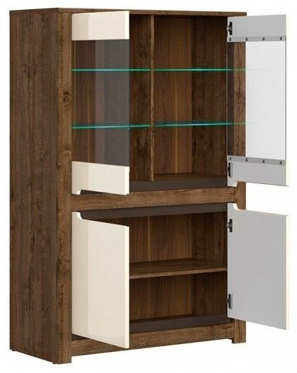 Шкаф-витрина BRW Эрика REG2W2D, МДФ, ЛДСП, 104x45.5x158.5 купить,NaN