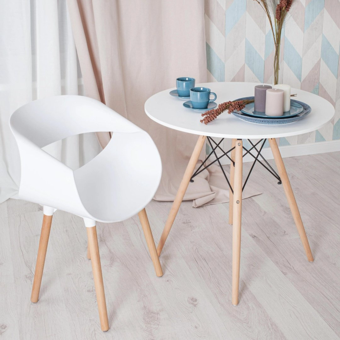 Обеденный стол Tetchair CINDY NEXT, 80х80x75 см, МДФ, белый купить,NaN