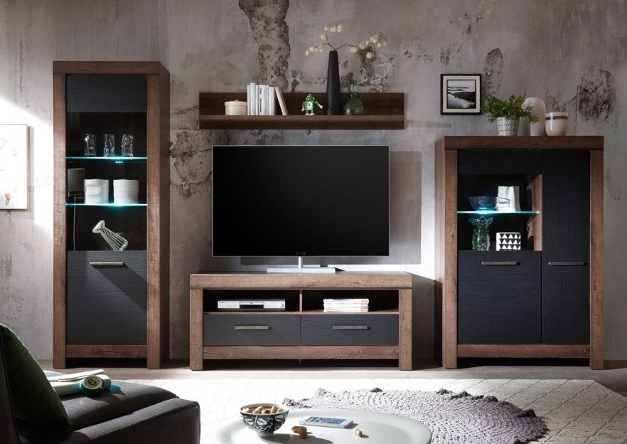 Шкаф-витрина Гербор напольный Белен REG1D1W 148х100х39 см купить,NaN