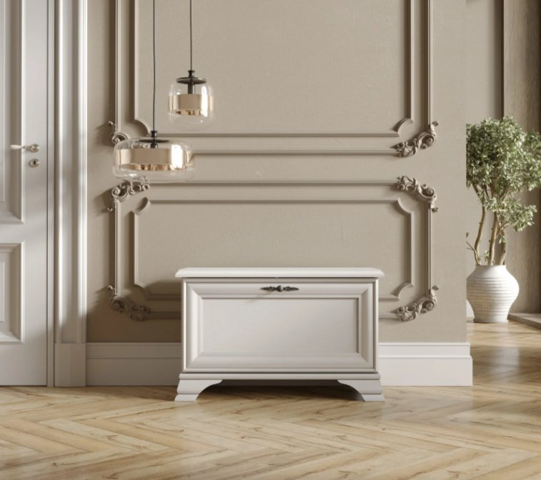 Тумба для обуви Dominika Кентуки SFK1B, 80x35x50 см, белый купить,NaN