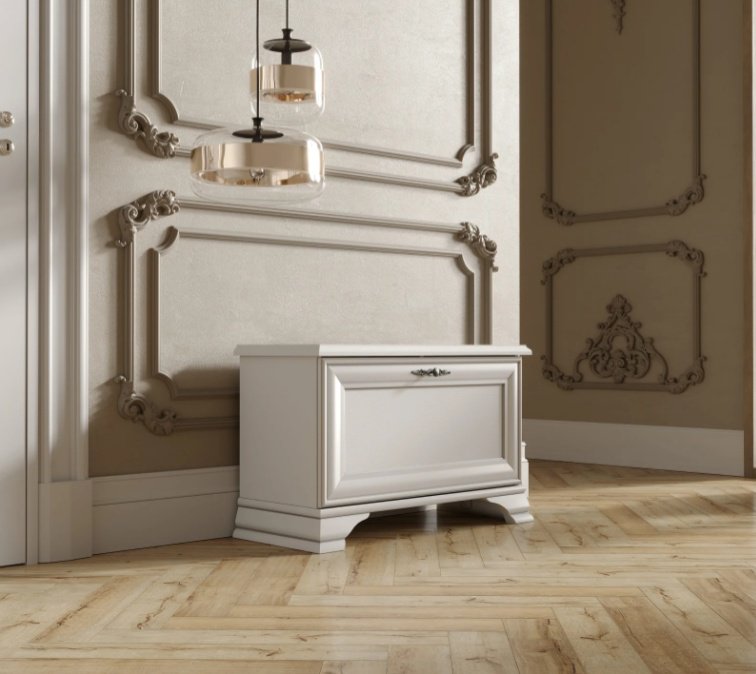 Тумба для обуви Dominika Кентуки SFK1B, 80x35x50 см, белый купить,0