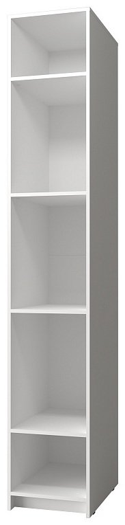 Распашной шкаф Dominika 61 Шкаф для белья + ФАСАД Зеркало, 40x230.5х56.3 см, белый купить,NaN