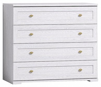 Комод Dominika 65 Комод Ясень Анкор Светлый, 95x44.5x84.6 см, белый