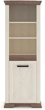 Шкаф-витрина Гербор Марсель REG1Dn 68x45x205см белый купить,NaN
