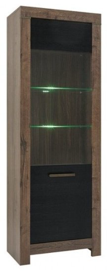 Шкаф-витрина Гербор Белен REG1W, МДФ, ЛДСП, стекло, 68x39x196 см купить,NaN