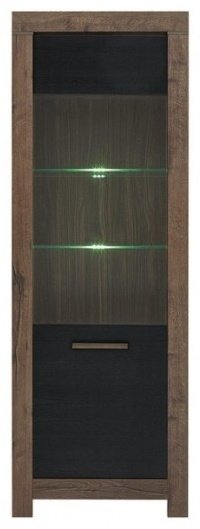 Шкаф-витрина Гербор Белен REG1W, МДФ, ЛДСП, стекло, 68x39x196 см купить,NaN