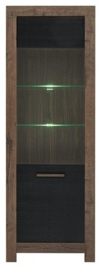Шкаф-витрина Гербор Белен REG1W, МДФ, ЛДСП, стекло, 68x39x196 см купить,NaN