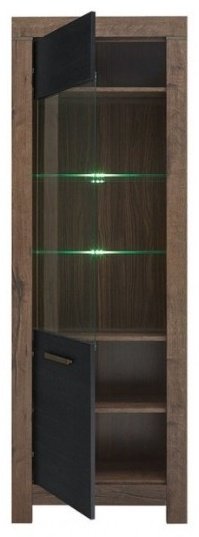 Шкаф-витрина Гербор Белен REG1W, МДФ, ЛДСП, стекло, 68x39x196 см купить,NaN