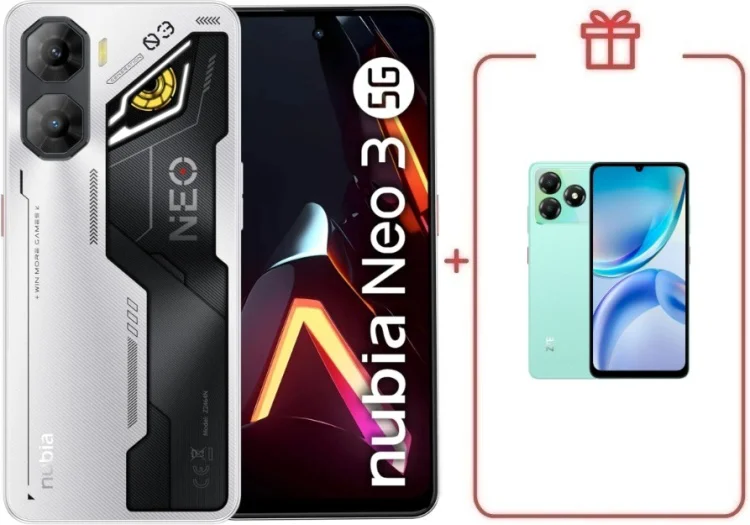 Смартфон ZTE Nubia Neo 3 5G 8/256GB серебристый + подарок  купить,NaN