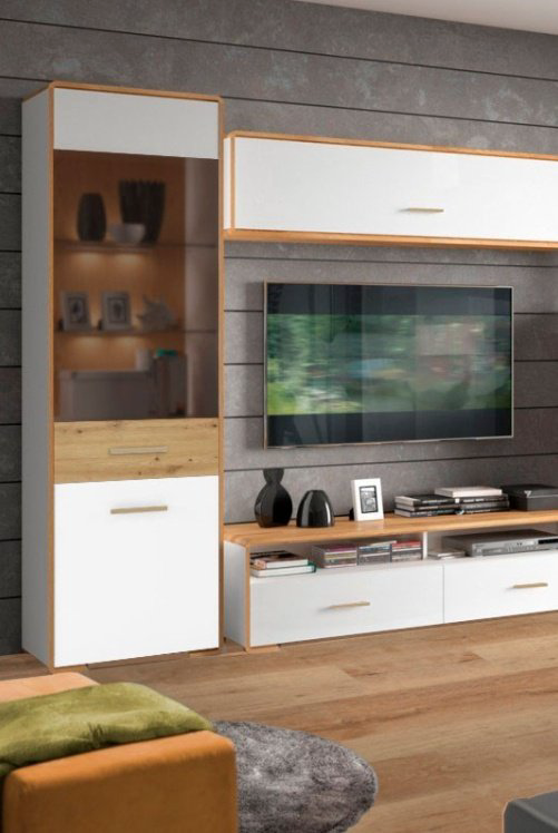 Шкаф-витрина Гербор REG1W1D_L/P белый купить,NaN