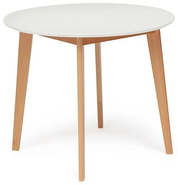 Обеденный стол Tetchair Bosco, 90х90x75 см, МДФ, дерево, белый, коричневый купить,NaN