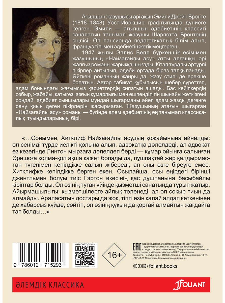 Книга Бронте Э.: Найзағайлы асу (жұмсақ мұқаба) купить,NaN