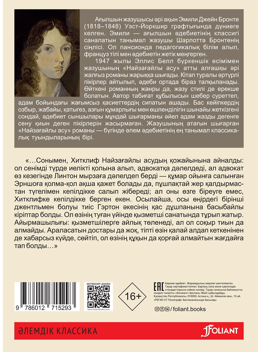 Книга Бронте Э.: Найзағайлы асу (жұмсақ мұқаба) купить,NaN