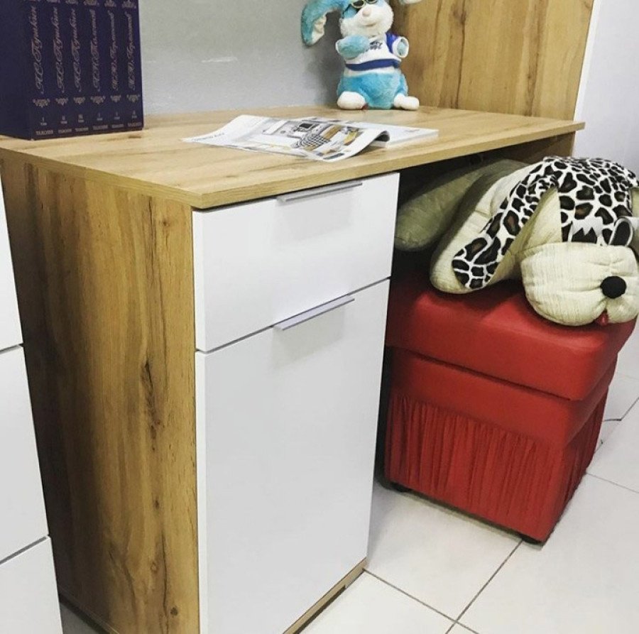 Стол письменный Dominika Злата 004 BIU120, 120х60x76 см, белый, коричневый - ForteMarket Стол письменный Dominika Злата 004 BIU120, 120х60x76 см, белый, коричневый купить,0