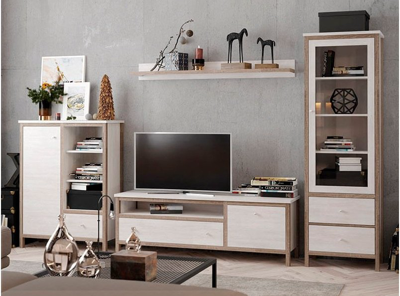 Шкаф-витрина Гербор Чос REG1W2S 193х62х39см светло-коричневый купить,NaN