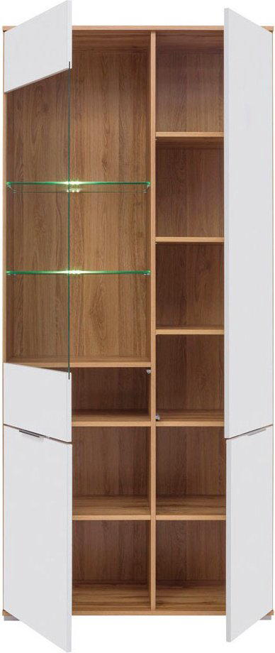 Шкаф-витрина Dominika напольный Злата 010 REG1W3D+подсв 195х90х41 см купить,NaN