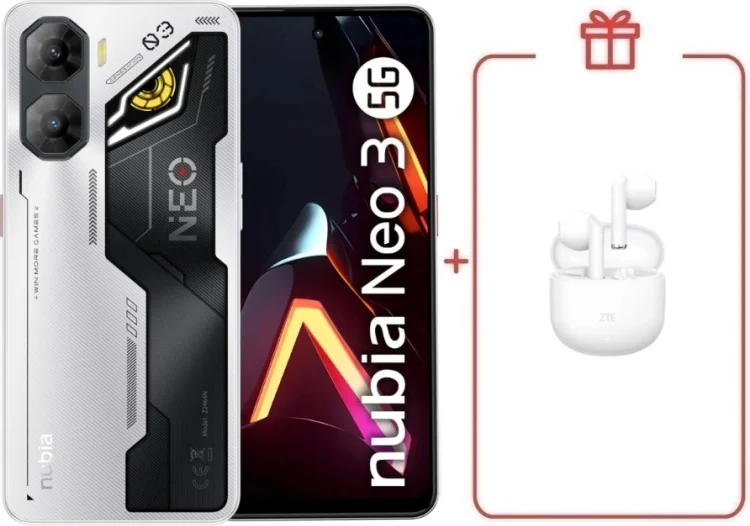 Смартфон ZTE Nubia Neo 3 5G 8/256GB серебристый + подарок  купить,NaN