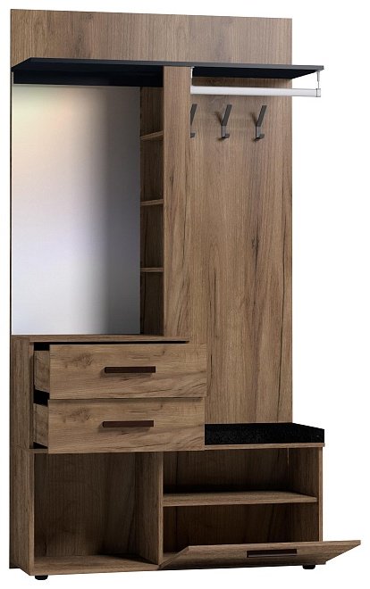Вешалка напольная Глазов Nature 70, ЛДСП, 112x211 см, темно-коричневый купить,0