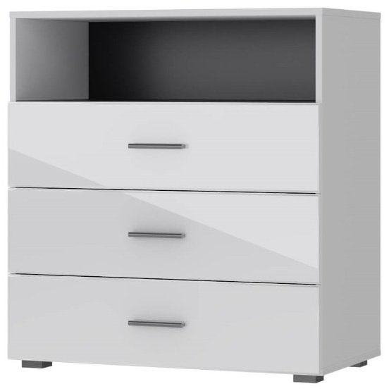НК Мебель GLOSS комод КМ-3 72374524/Белый/Белый глянец, 80x45x86 см, белый купить,NaN