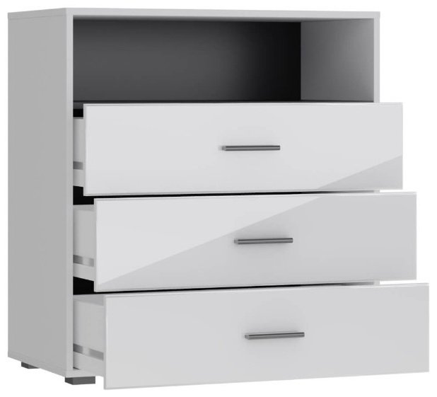 НК Мебель GLOSS комод КМ-3 72374524/Белый/Белый глянец, 80x45x86 см, белый купить,0