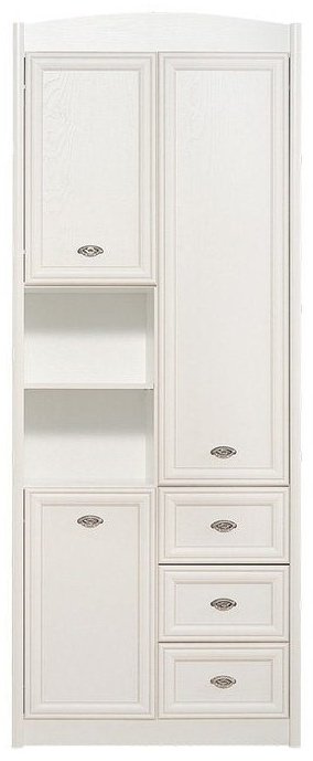 Шкаф-пенал Dominika Салерно 008 REG3D3S/гербор, 87x220х39 см, белый купить,NaN