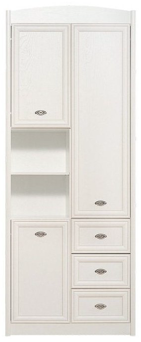 Шкаф-пенал Dominika Салерно 008 REG3D3S/гербор, 87x220х39 см, белый купить,NaN