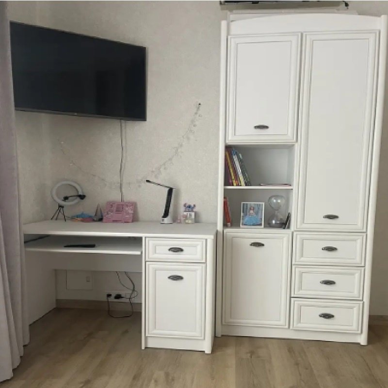 Шкаф-пенал Dominika Салерно 008 REG3D3S/гербор, 87x220х39 см, белый купить,NaN