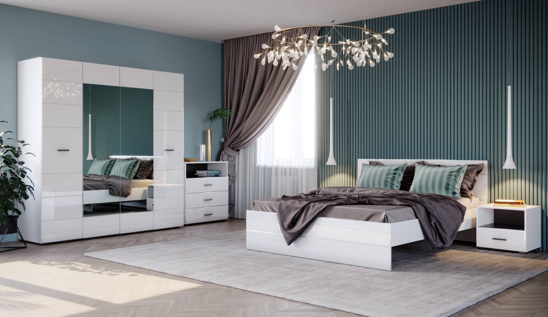 НК Мебель GLOSS комод КМ-3 72374524/Белый/Белый глянец, 80x45x86 см, белый купить,0