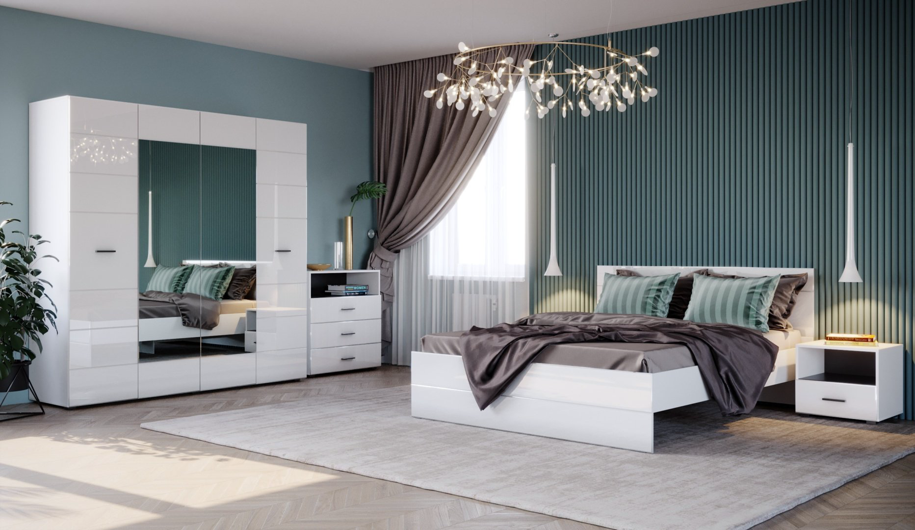 НК Мебель GLOSS комод КМ-3 72374524/Белый/Белый глянец, 80x45x86 см, белый купить,NaN