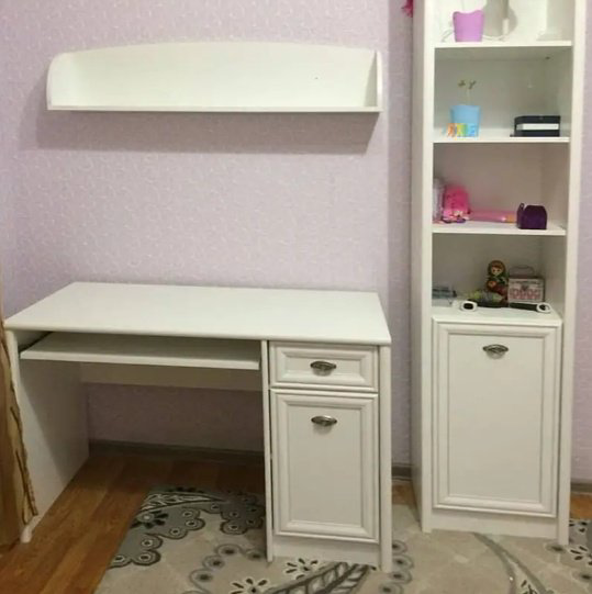 Стол компьютерный Dominika Салерно 013, 120х64x78 см, белый купить,NaN