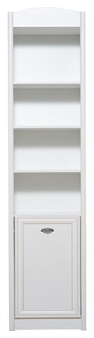 Шкаф-пенал Dominika Салерно REG1DL/P/гербор, 47x220х39 см, белый купить,NaN