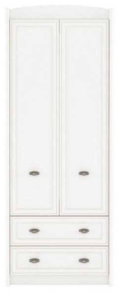 Распашной шкаф Dominika Салерно SZF2D2S, 87x220х58 см, белый купить,NaN