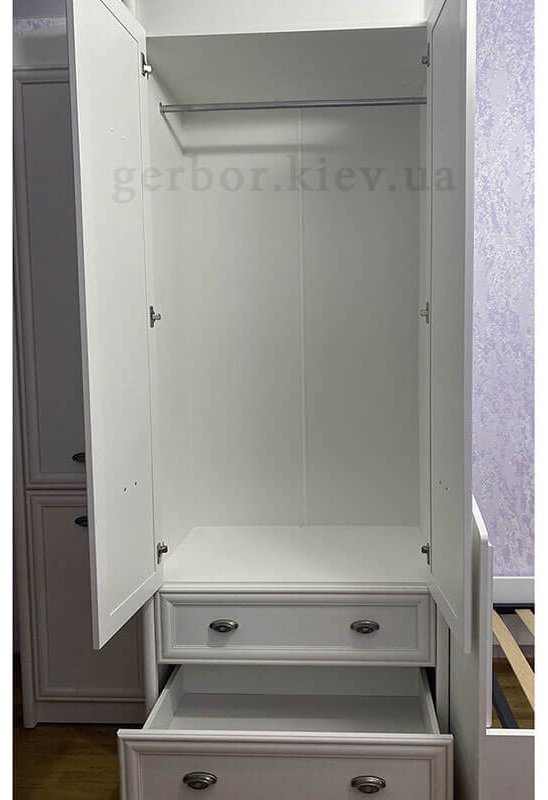 Распашной шкаф Dominika Салерно SZF2D2S, 87x220х58 см, белый купить,0