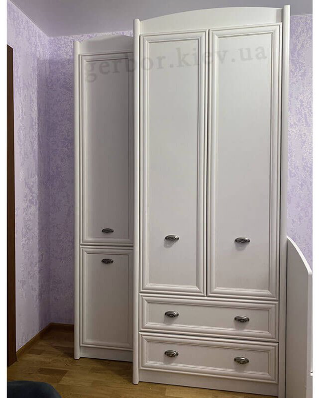 Распашной шкаф Dominika Салерно SZF2D2S, 87x220х58 см, белый купить,NaN
