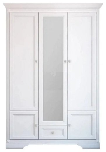 Распашной шкаф Dominika КЛЕО 3d1s/гербор, 150x225х62 см, белый купить,NaN