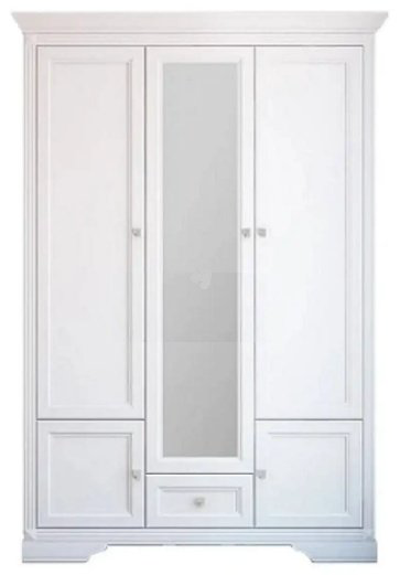 Распашной шкаф Dominika КЛЕО 3d1s/гербор, 150x225х62 см, белый купить,NaN