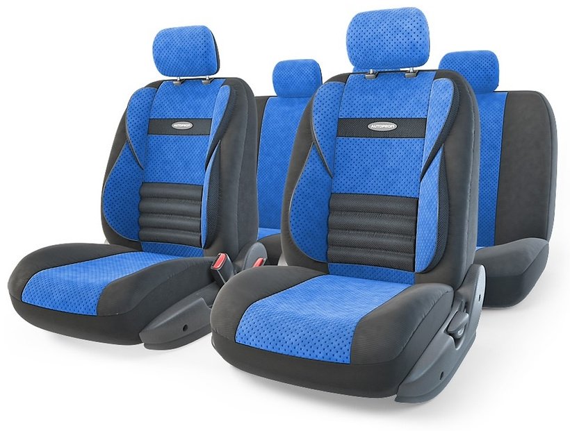 AUTOPROFI чехлы универсальные Comfort Combo CMB-1105 BK/BL черный-синий