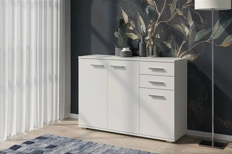НК Мебель FUN комод КД-3 , 103.4x34x74 см, белый купить,NaN