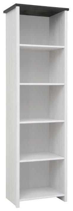 Стеллаж напольный Гербор Порто, 59x40x200 см, белый, серый