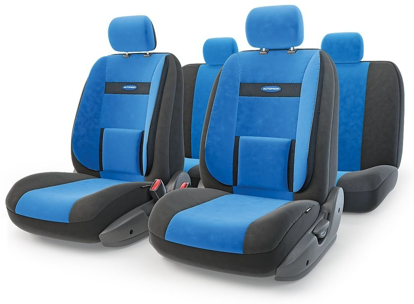 AUTOPROFI чехлы универсальные Comfort COM-1105 BK/BL черный-синий