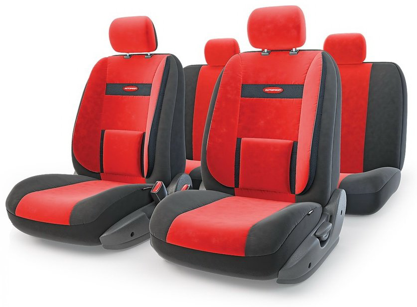 AUTOPROFI чехлы универсальные Comfort COM-1105 BK/RD черный-красный