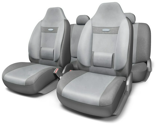 AUTOPROFI чехлы универсальные COM-1105H D.GY/L.GY серый