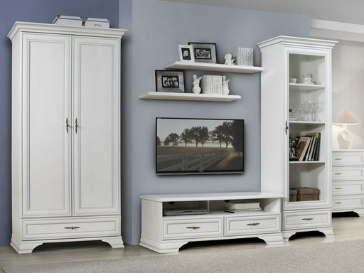 Шкаф-витрина Гербор Кентуки REG1W1S 69.5x44x210см белый