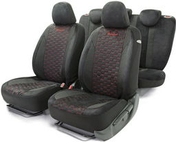 AUTOPROFI чехлы универсальные Alcantara ALC-1505 BK/RD черный, красный