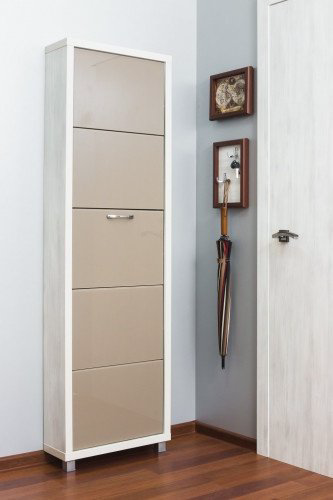 Обувница Айрон Люкс 55x19x174см белый купить,NaN